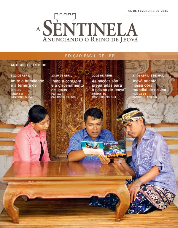 Capa da Edição Fácil de Ler da Sentinela de 15 de fevereiro de 2015