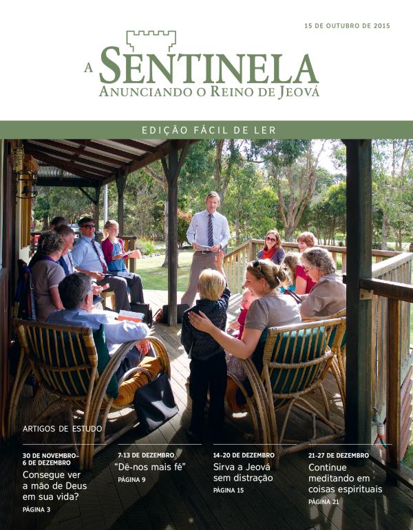 Capa da Edição Fácil de Ler de A Sentinela, 15 de outubro de 2015