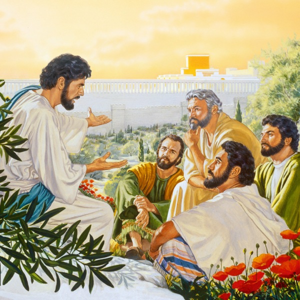 Jesús hablando a sus discípulos