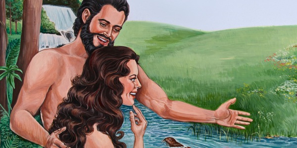 Adán y Eva en el jardín de Edén