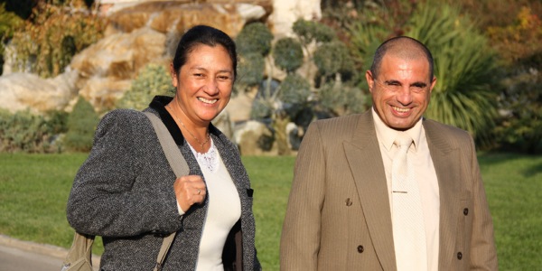 Annunziato Lugarà y su esposa, Carmen