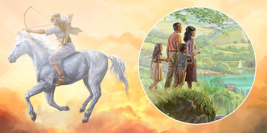 La conquista de Jesús en su caballo blanco trae el Paraíso