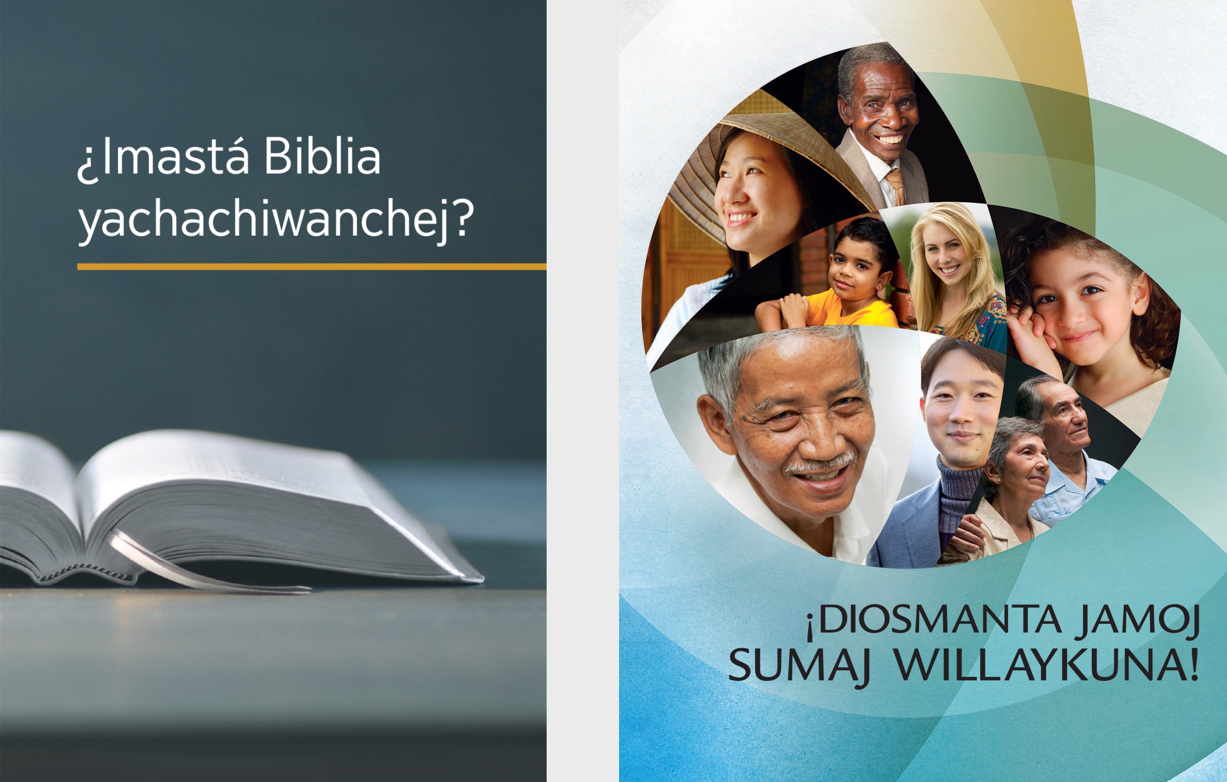‘¿Imastá Biblia yachachiwanchej?’ nisqa libro, ‘¡Diosmanta jamoj sumaj willaykuna!’ folleto ima.