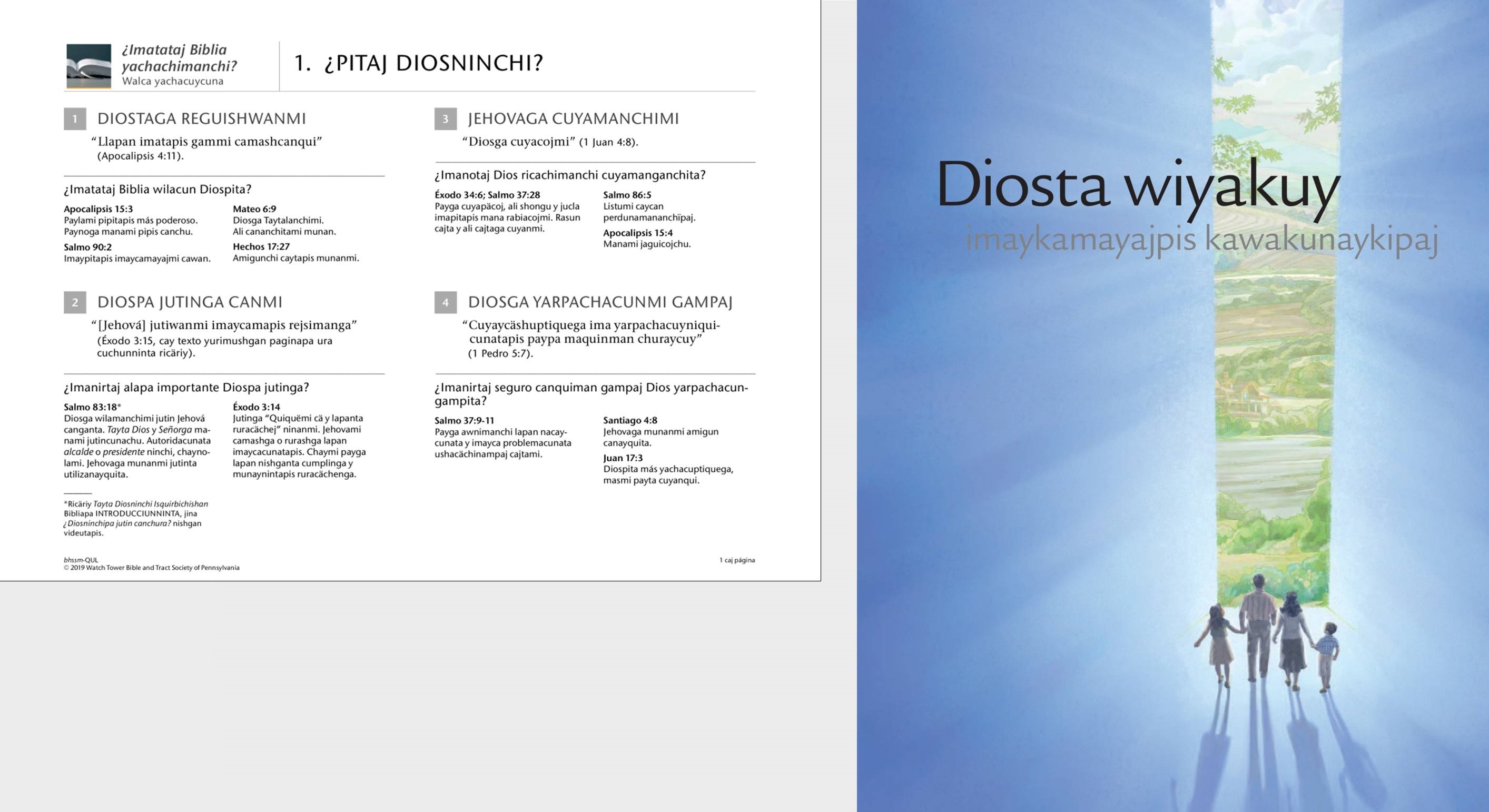 ¿Imatataj Biblia yachachimanchi? Walca yachacuycuna y Diosta wiyacuy imaycamayajpis cawacunayquipaj nishgan folleto