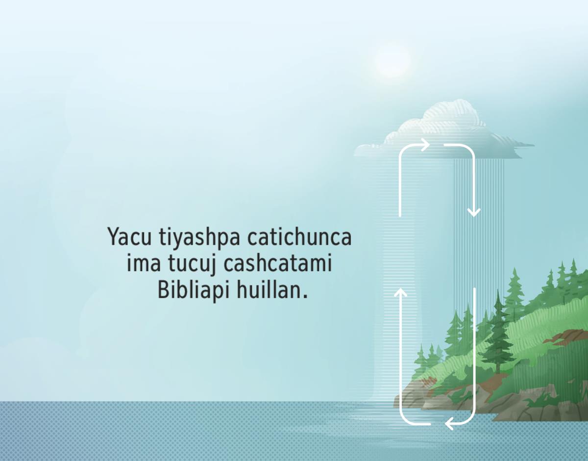 Bibliapimi yacu ima shina funcionana cashcata huillacun. Flechacunaca Allpapi, huairapi yacu ima tiyaj cashcatami ricuchicun.