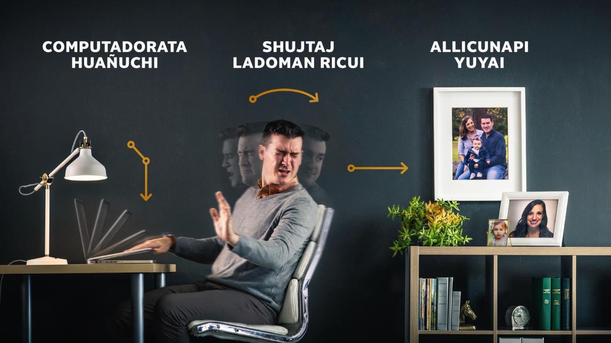 Shuj huauquimi computadorata huañuchishpa, shujtaj ladoman ricushpa, paipaj huarmipaj, ushushipaj fotota ricucun