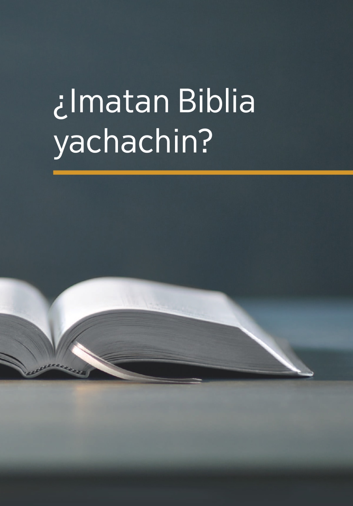 ¿Imatan Biblia yachachin?libro