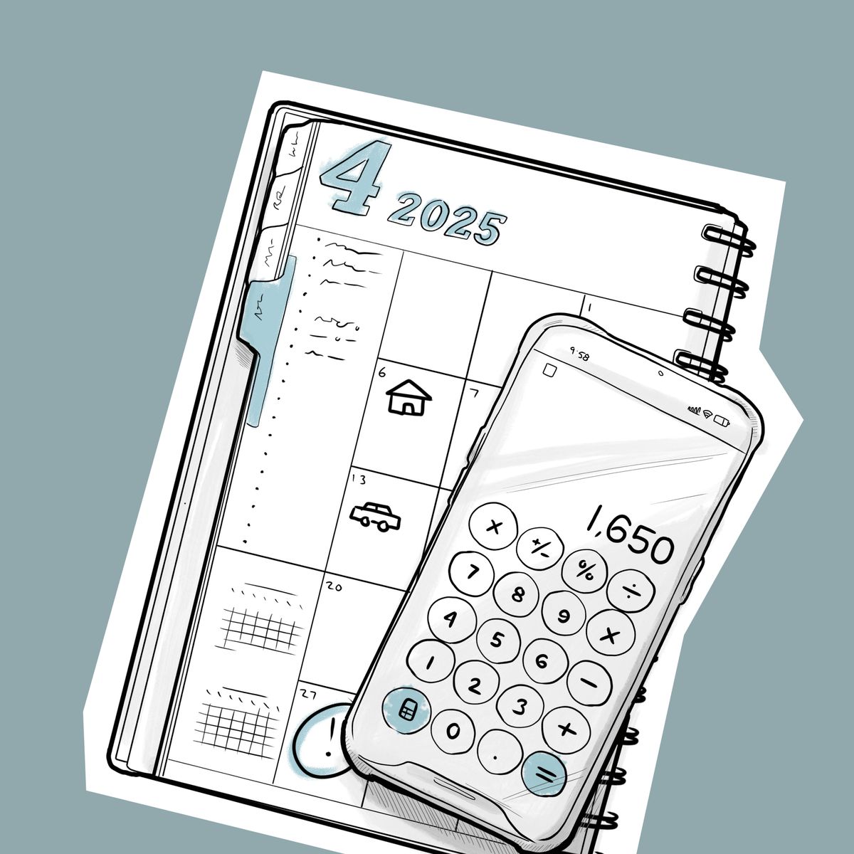 Shuj agenda y calculadora.