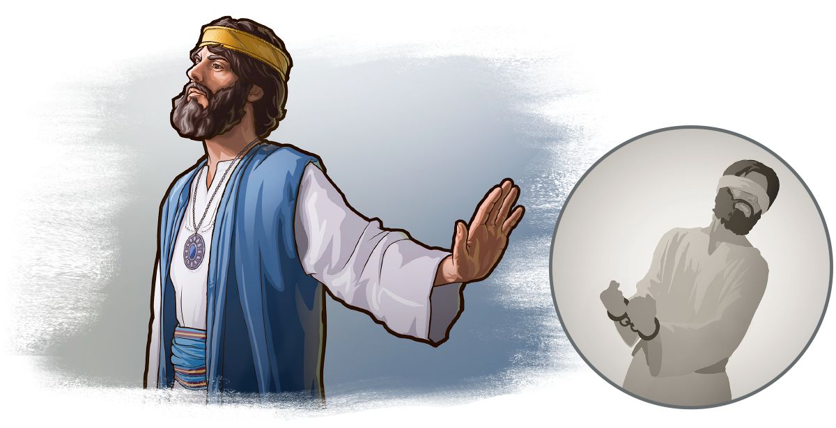 Rey Sedequiasca Jehová Diostaca na cazurcachu. Paitaca ñausata saquishpami, maquicunatapash jirrucunahuan huatarca