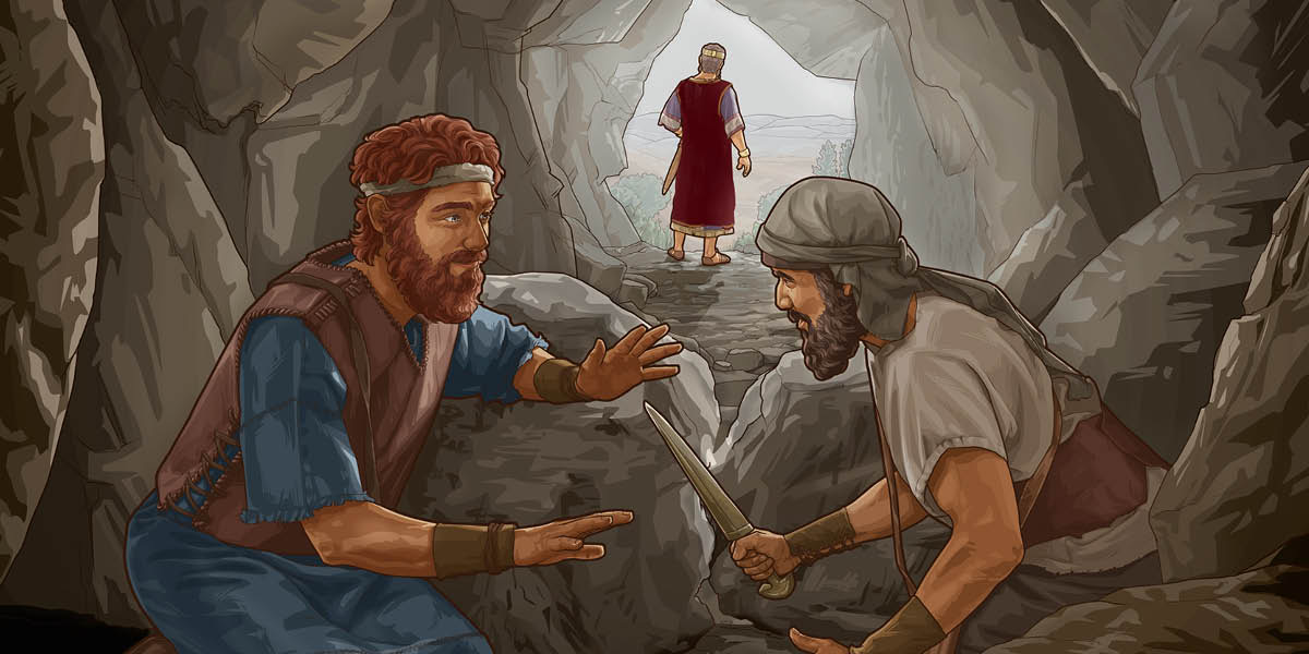 Davidca paipa shuj soldadondimi Saúl tiajushca pushtupillata pacajushca tianajun. Chaimi Davidpa soldadoca Saulta huañuchichun saquihuai nishpa Davidta nijun. Pero Davidca ama huañuchichu nishpami soldadotaca trangajun.