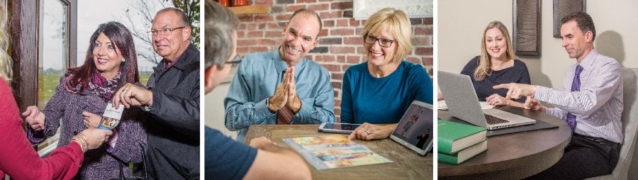 Faye y James Markin; Jerry y Evelyn Markin; Shannan y Steve Markin