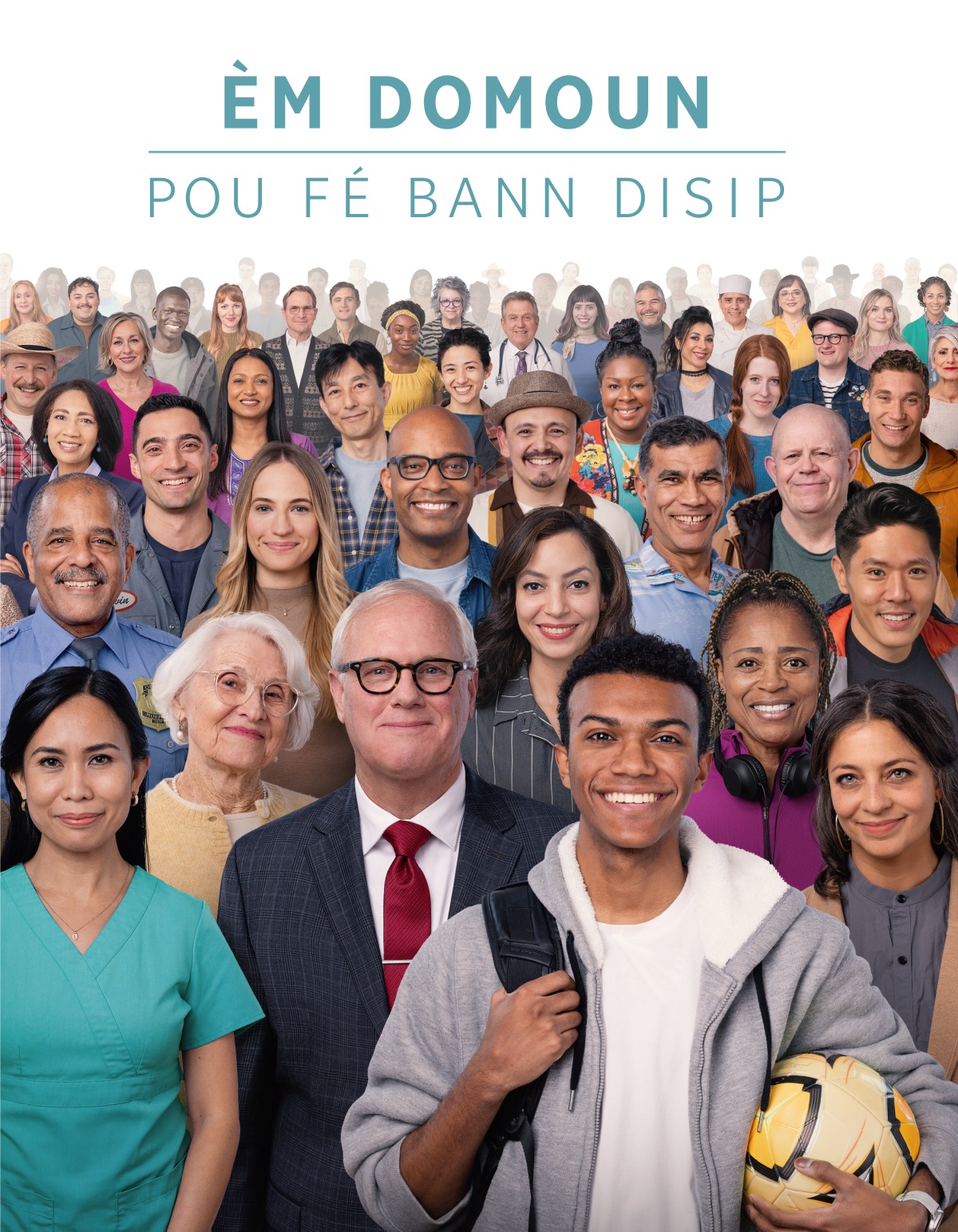 Bann bonom èk bann madam diféran laj, diféran ras é kiltir o fon lo zimaj.