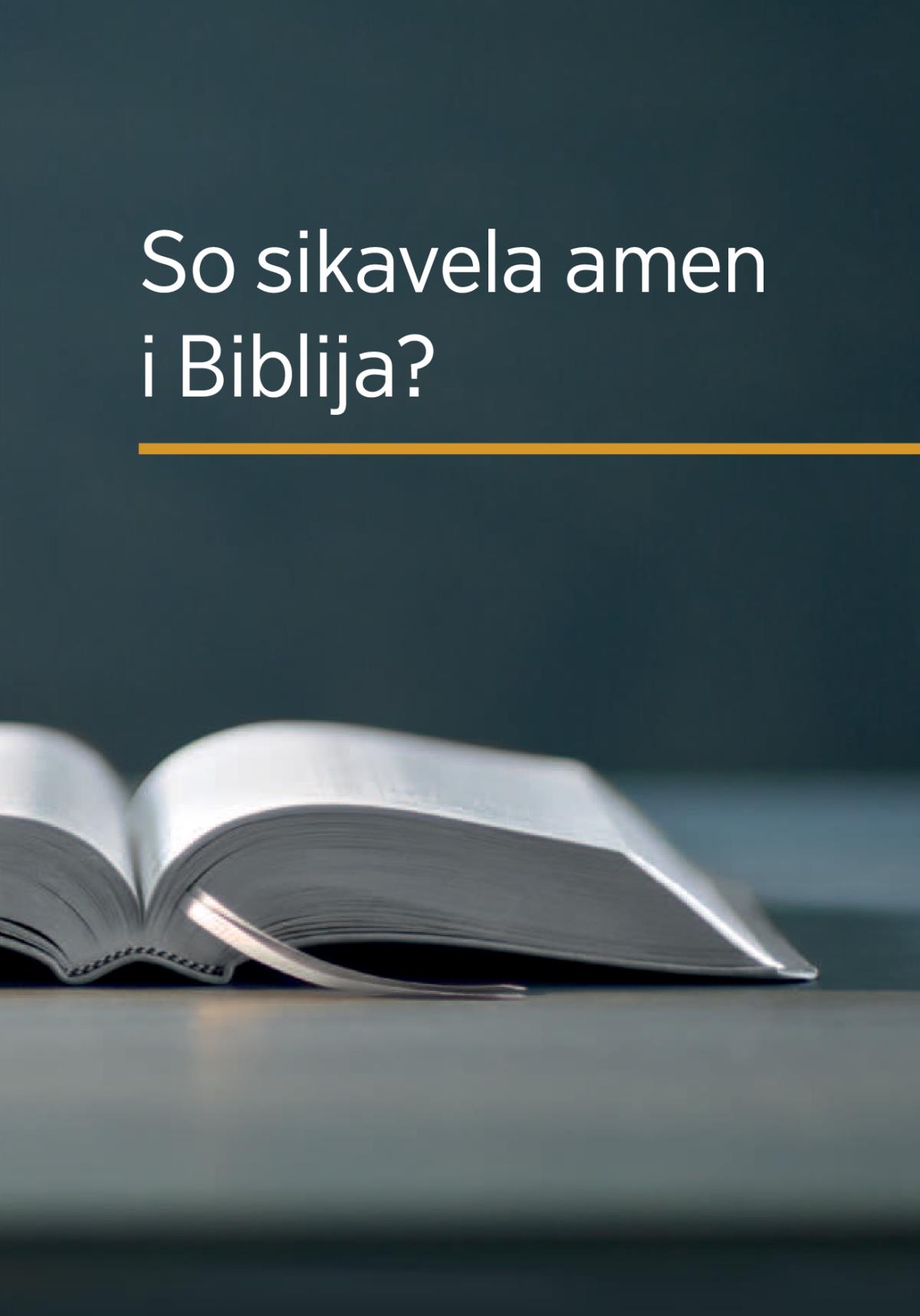 So sikavela amen i Biblija?