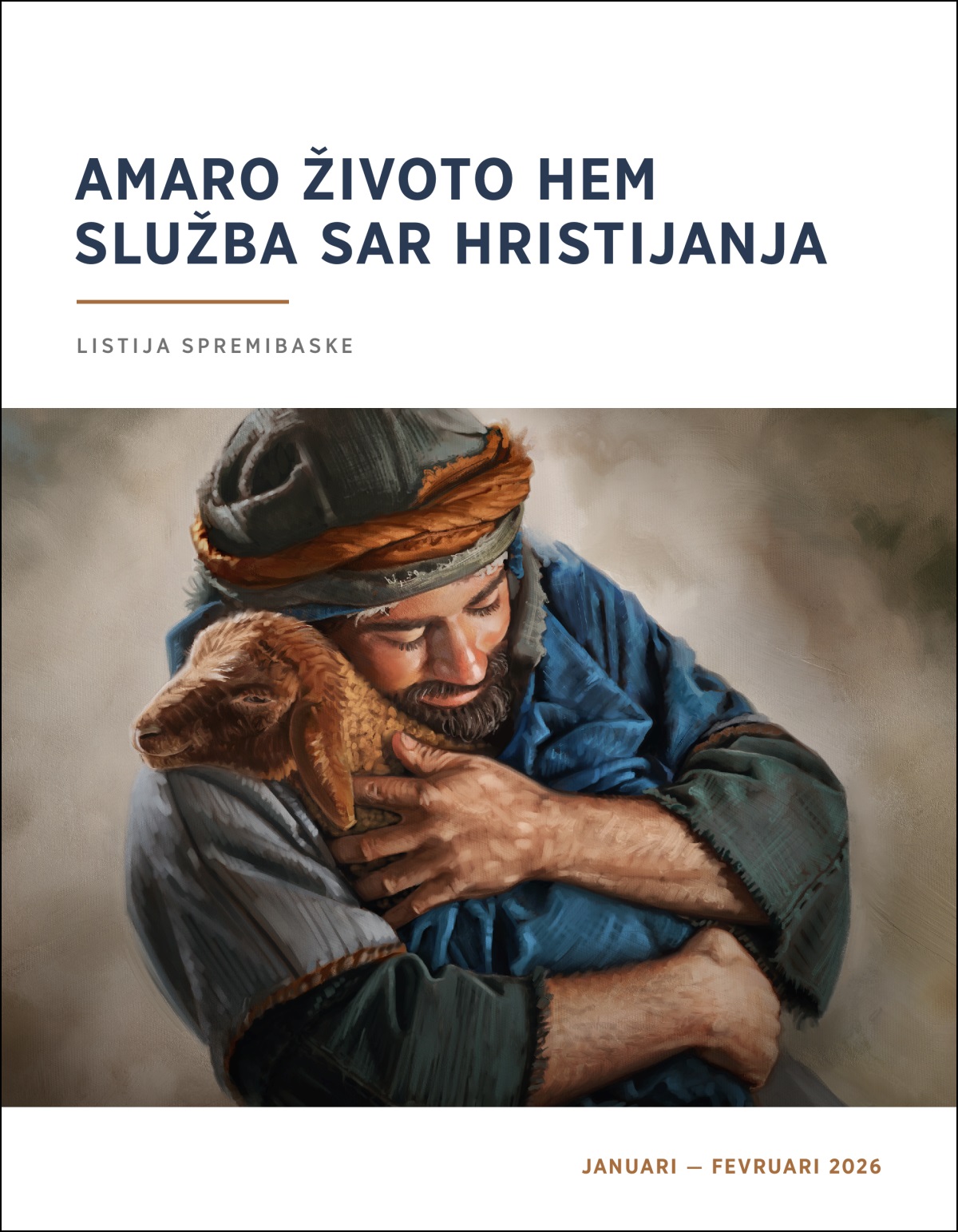 Jekh pastiri nežno ikerela ple bakhre ki angali.