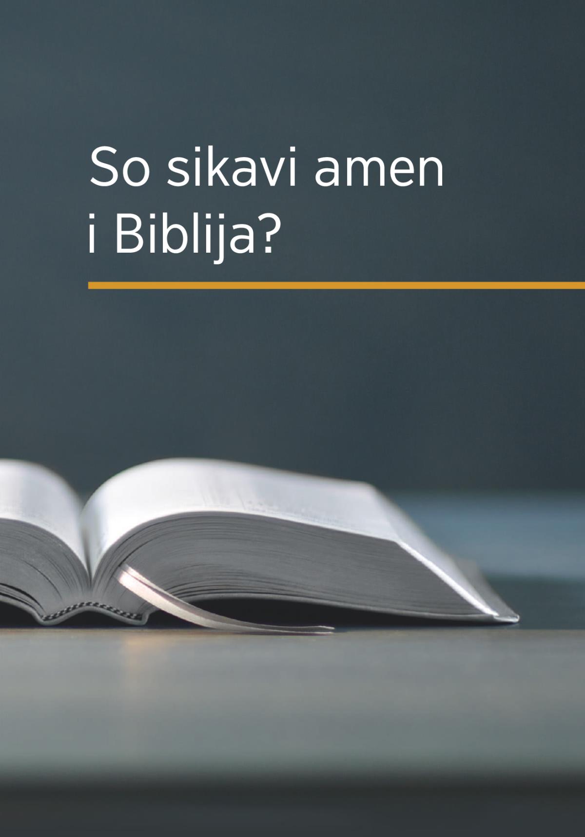 So sikavi amen i Biblija?