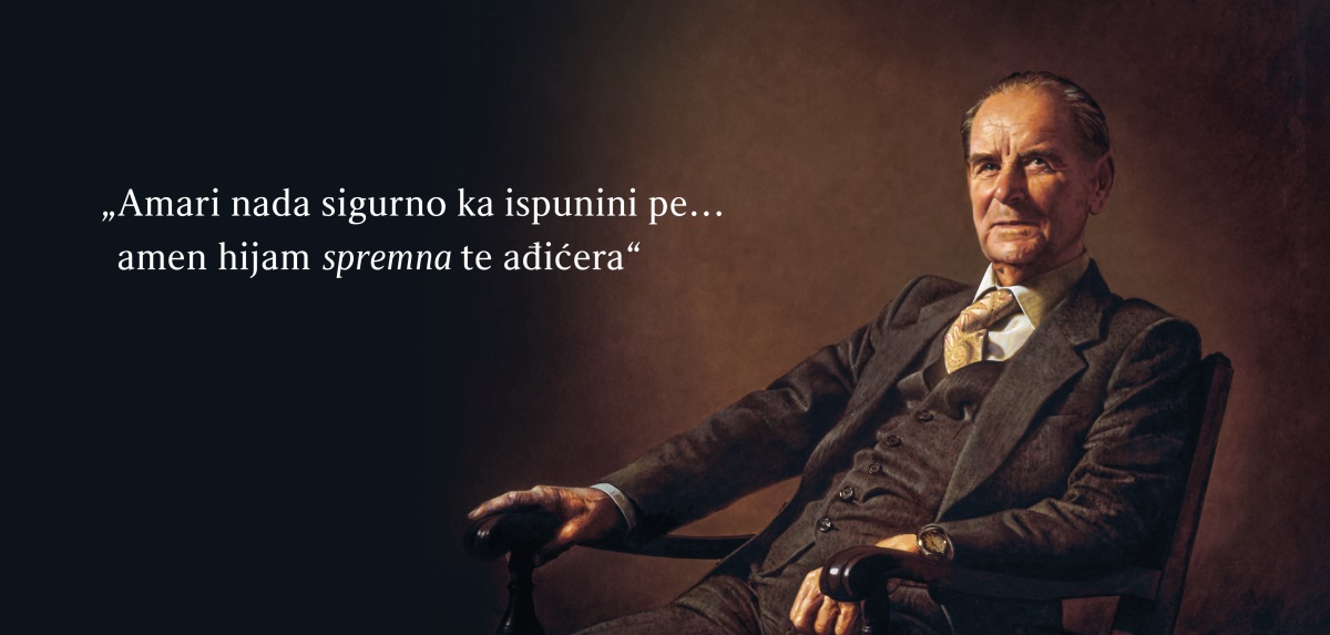 O phral Frederik Franc. Uzo leste pisini: „Amari nada sigurno ka ispunini pe. . . amen hijam spremna te ađićera.“