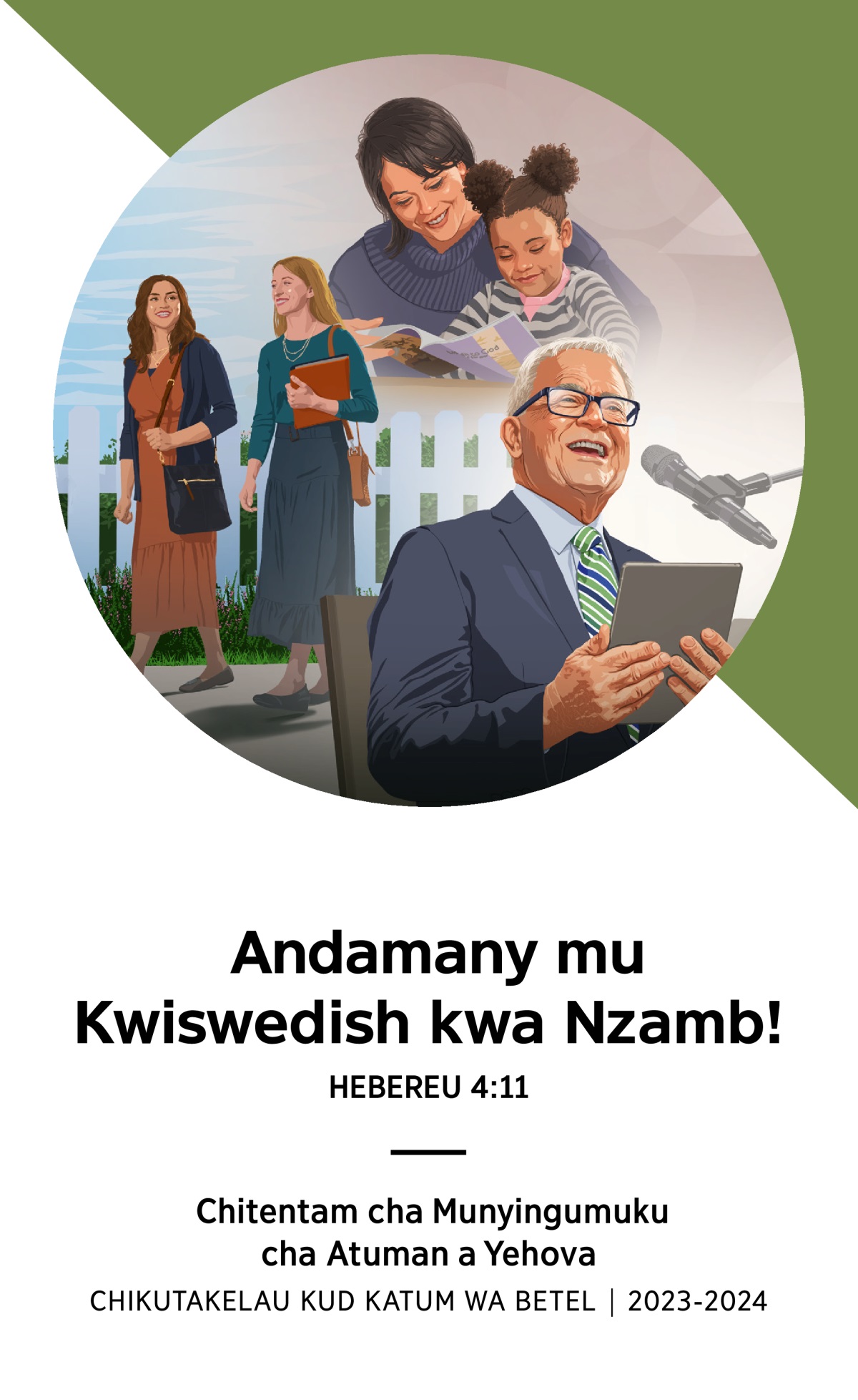 Program wa Chitentam cha Munyingumuku cha Atuman a Yehova Chikutakelau Kud Katum wa Betel cha Muvu wa 2023-2024.