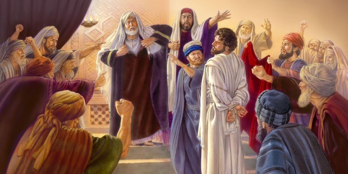 Kaifas wapwil kabwik wend; antu akwau amubudin Yesu, amuswingishin ni amubudin yinkany