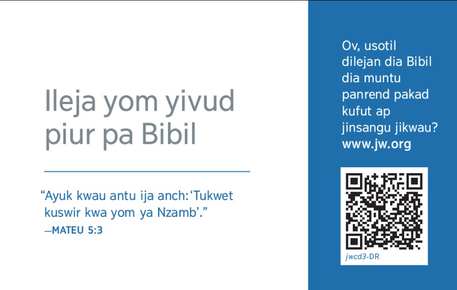 Kwinyim kwa kart wa kwiyijikish nich wa jw.org