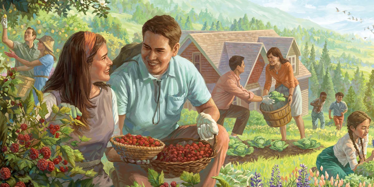 Люди наслаждаются жизнью в раю