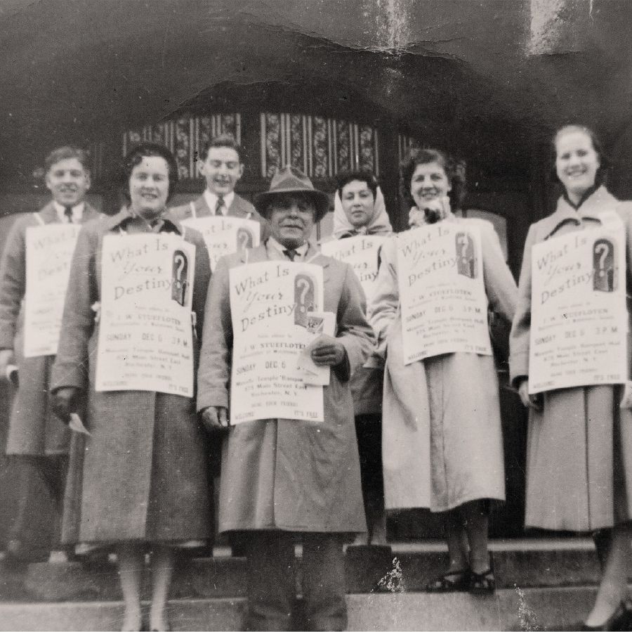 Дэнтон Хопкинсон и другие братья приглашают на публичную речь. 1953 год