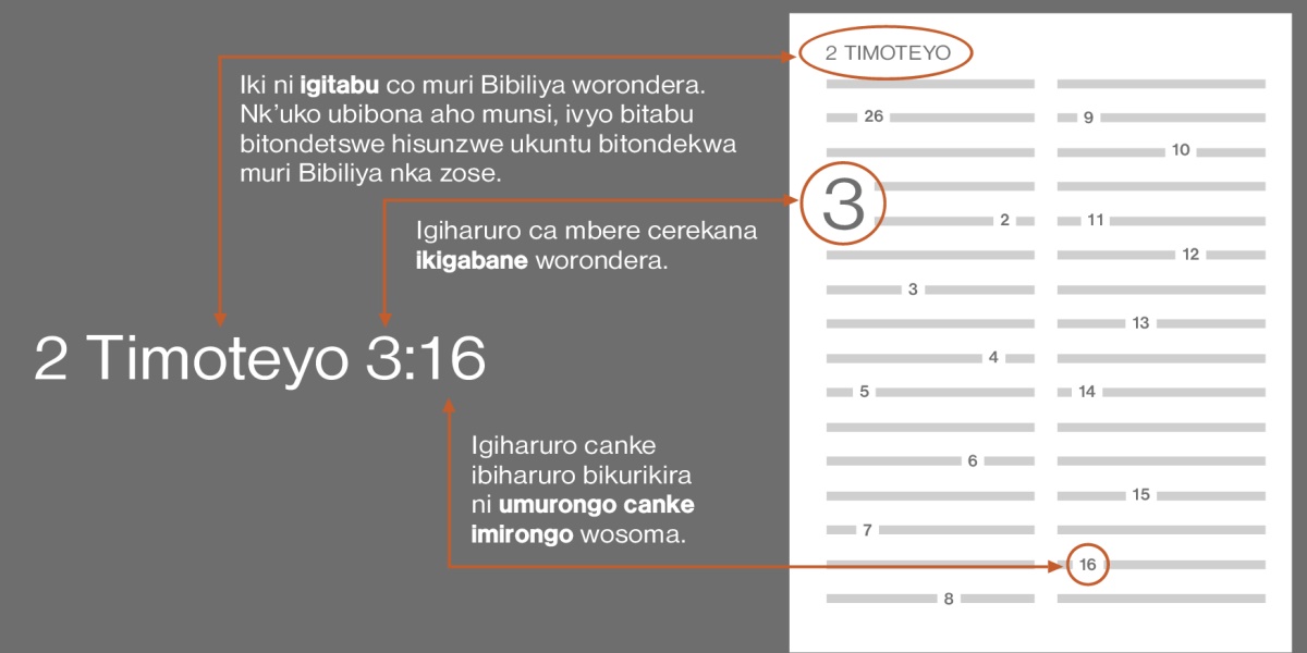 Ibitabu vyo muri Bibiliya, ibigabane n’imirongo