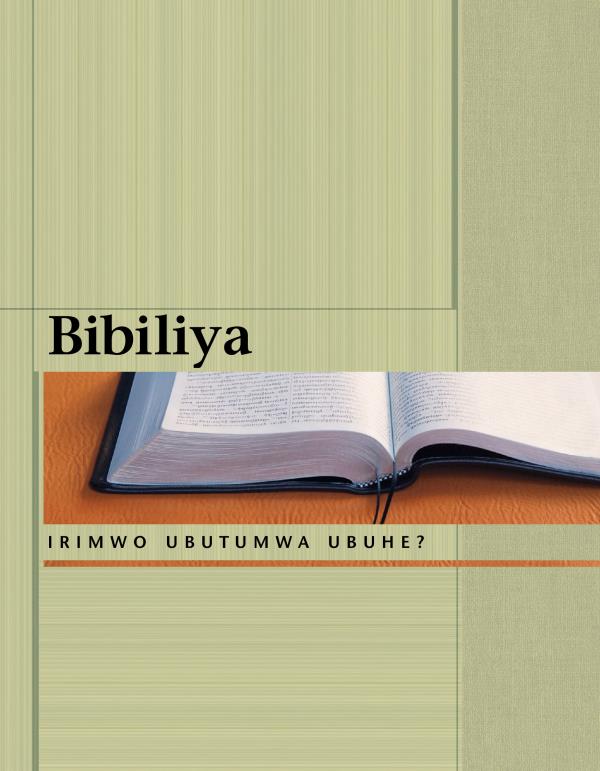 Bibiliya​—Irimwo ubutumwa ubuhe?