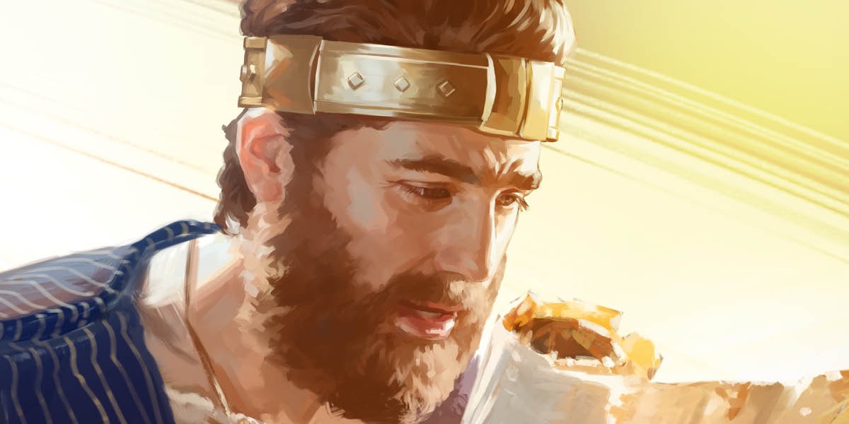 King Josiah reads a scroll