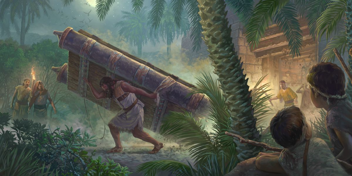 Samson carries the city gate of Gaza