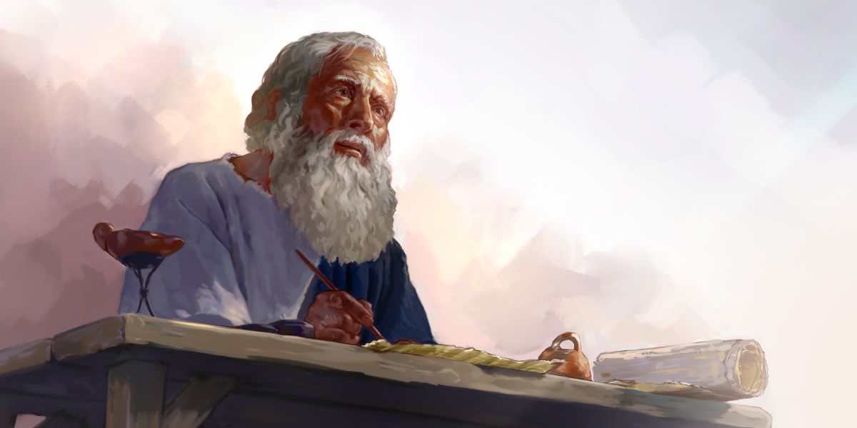 The apostle John writes the book of Revelation