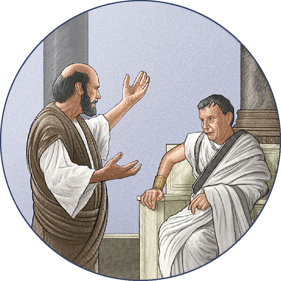 Paul preaches to Governor Felix