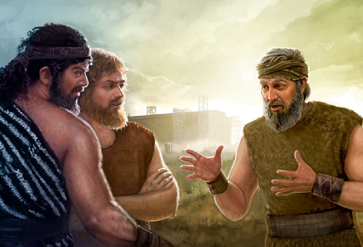 Noah preaches to two men