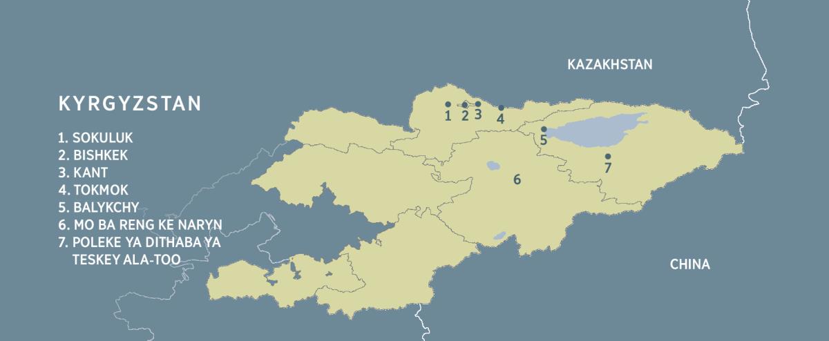 Map of Kyrgyzstan
