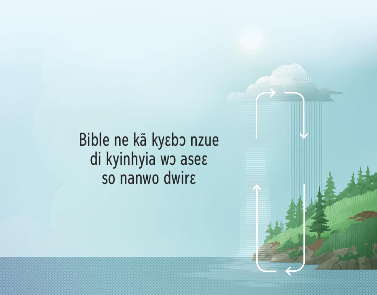 Bible ne kã nzue bɔ odi kyinhyia wɔ aseɛ so nanwo dwirɛ. Ahyɛnzodeɛ bɔ ofi bɛen so kɔ famaa so ne, okyire kyɛbɔ nzue fi aseɛ so kɔ ewienu ɔ.