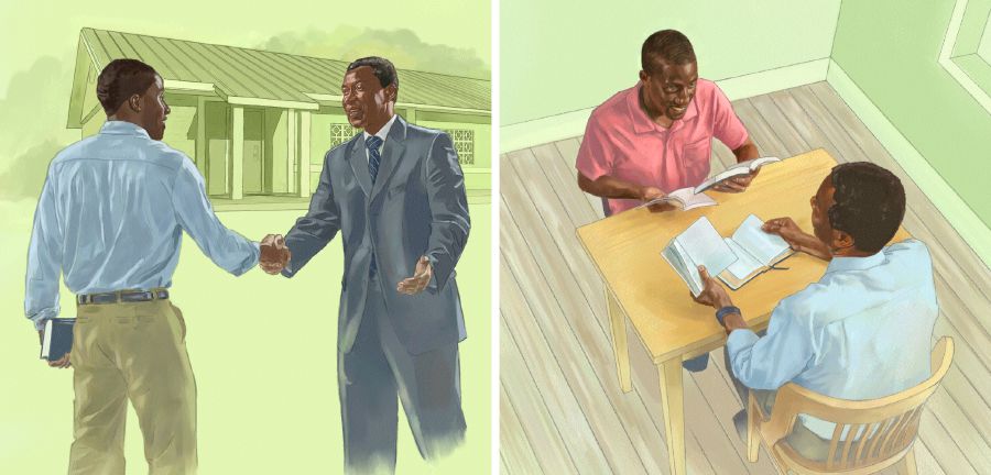 Mbeni koli ague na bungbi na Da ti Royaume, nga mbeni Témoin ti Jéhovah amanda Bible na lo