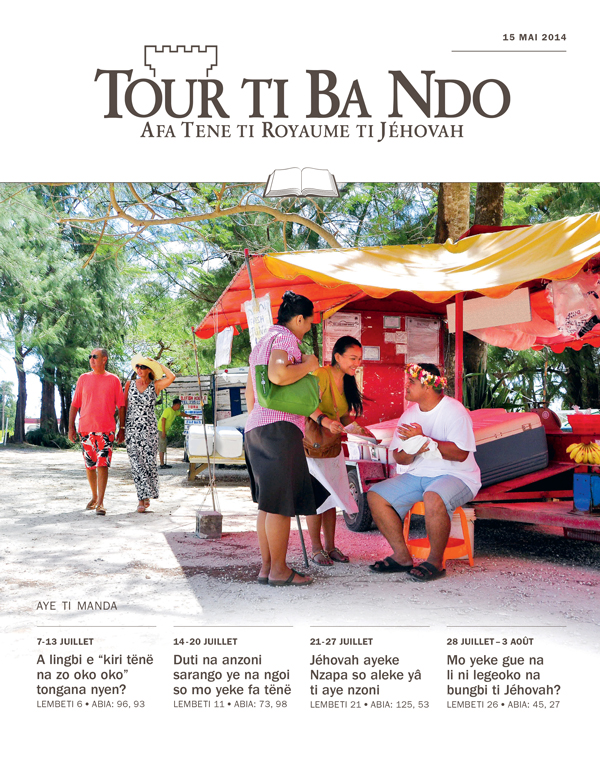 Couverture ti Tour ti Ba Ndo ti mandango ni ti 15 mai 2014
