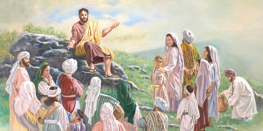 Jesus belehrt seine Jünger