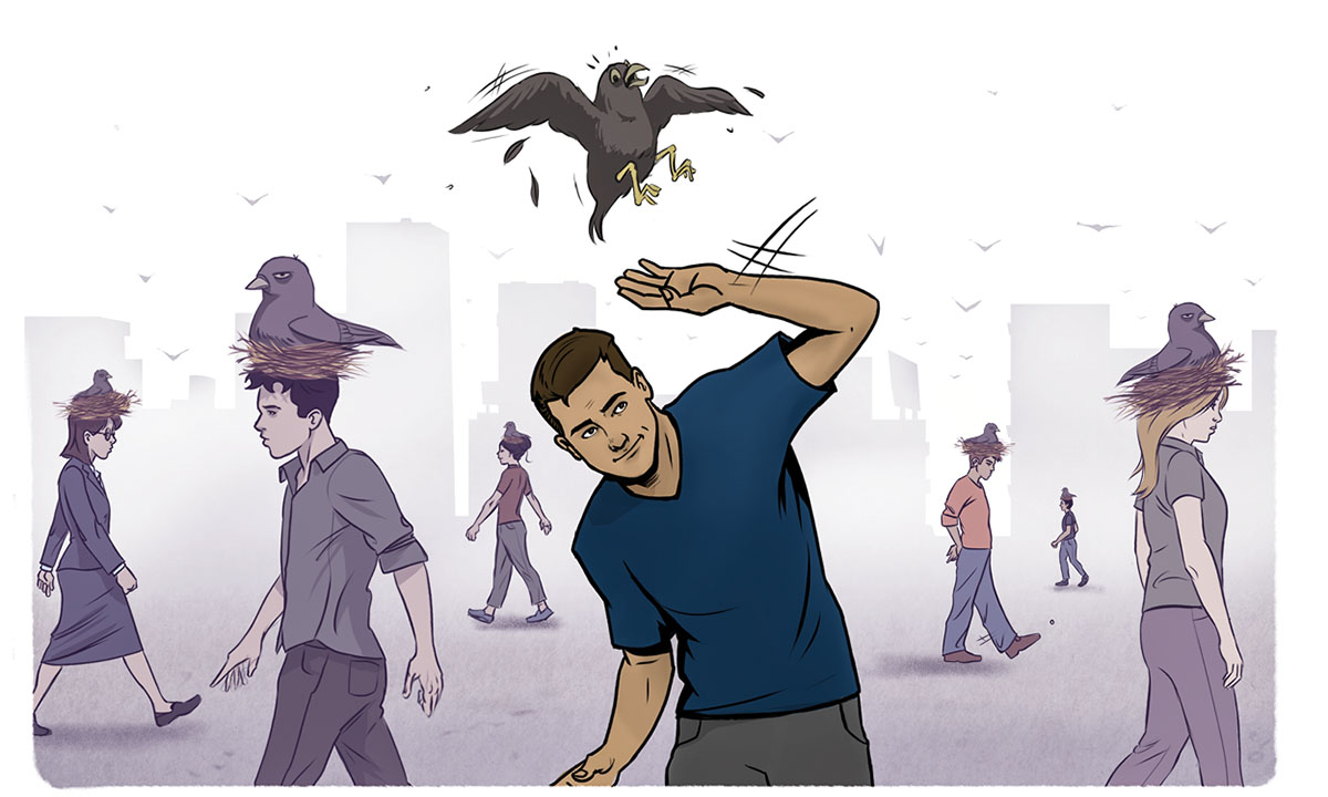 වැරදි සිතුවිලි හරියට කාක් කූඩු වගේ. වැරදි දේවල් ගැන හිතහිත ඉන්න යෞවනයන් කරන්නේ එයාලගේ ඔළුවල කූඩු හදන්න කාක්කන්ට ඉඩ දෙනවා වගේ දෙයක්. හැබැයි එක යෞවනයෙක් නම් ඒකට ඉඩ දීලා නැහැ.