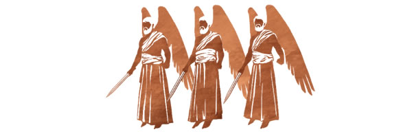 කඩු අතැතිව සිටින බලවත් දේවදූතයන්