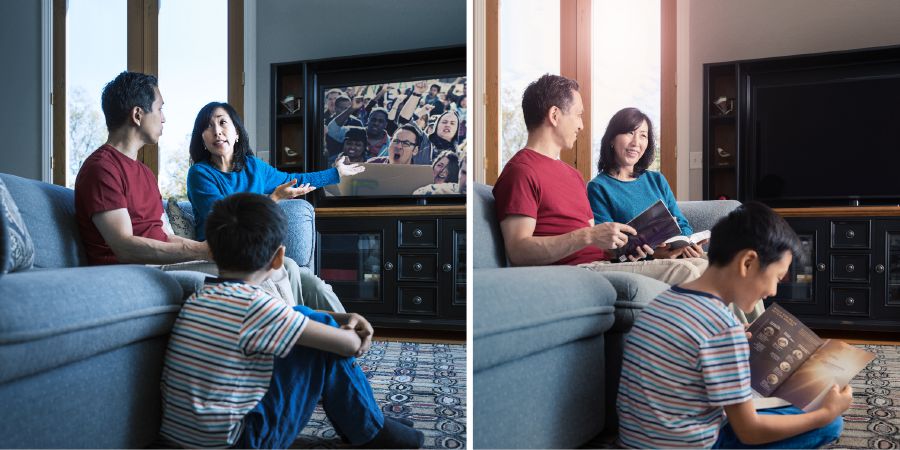 දේශපාලන ගැටුම් TV එකෙන් දැකලා පවුලක් කලකිරුණත් බයිබලේ සඳහන් අනාවැකි අධ්‍යයනය කළාට පස්සේ එයාලා ලොකු සහනයක් අද්දකිනවා