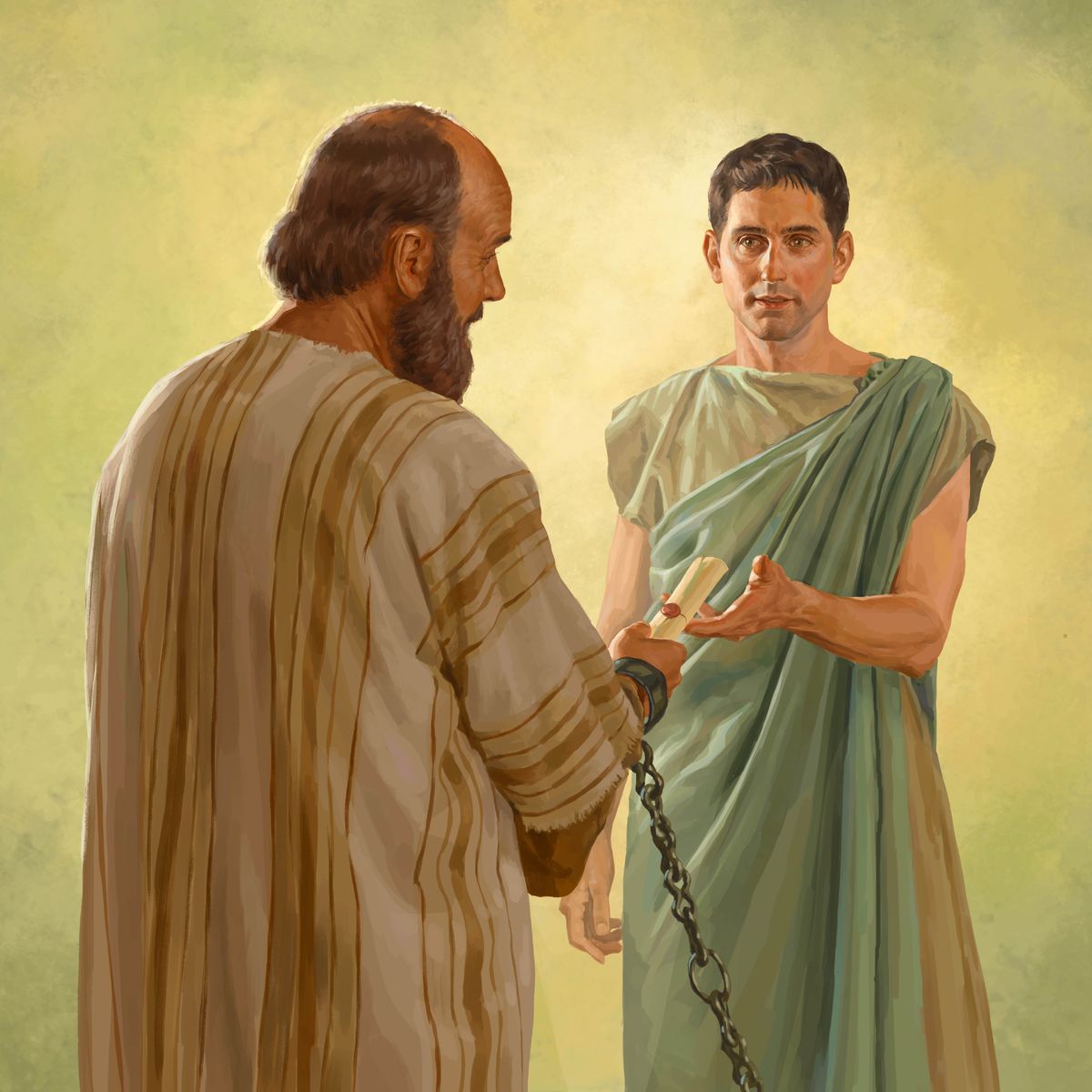 හිරේ ඉන්න පාවුල් තිකිකස් අතේ ලියුමක් යවනවා.