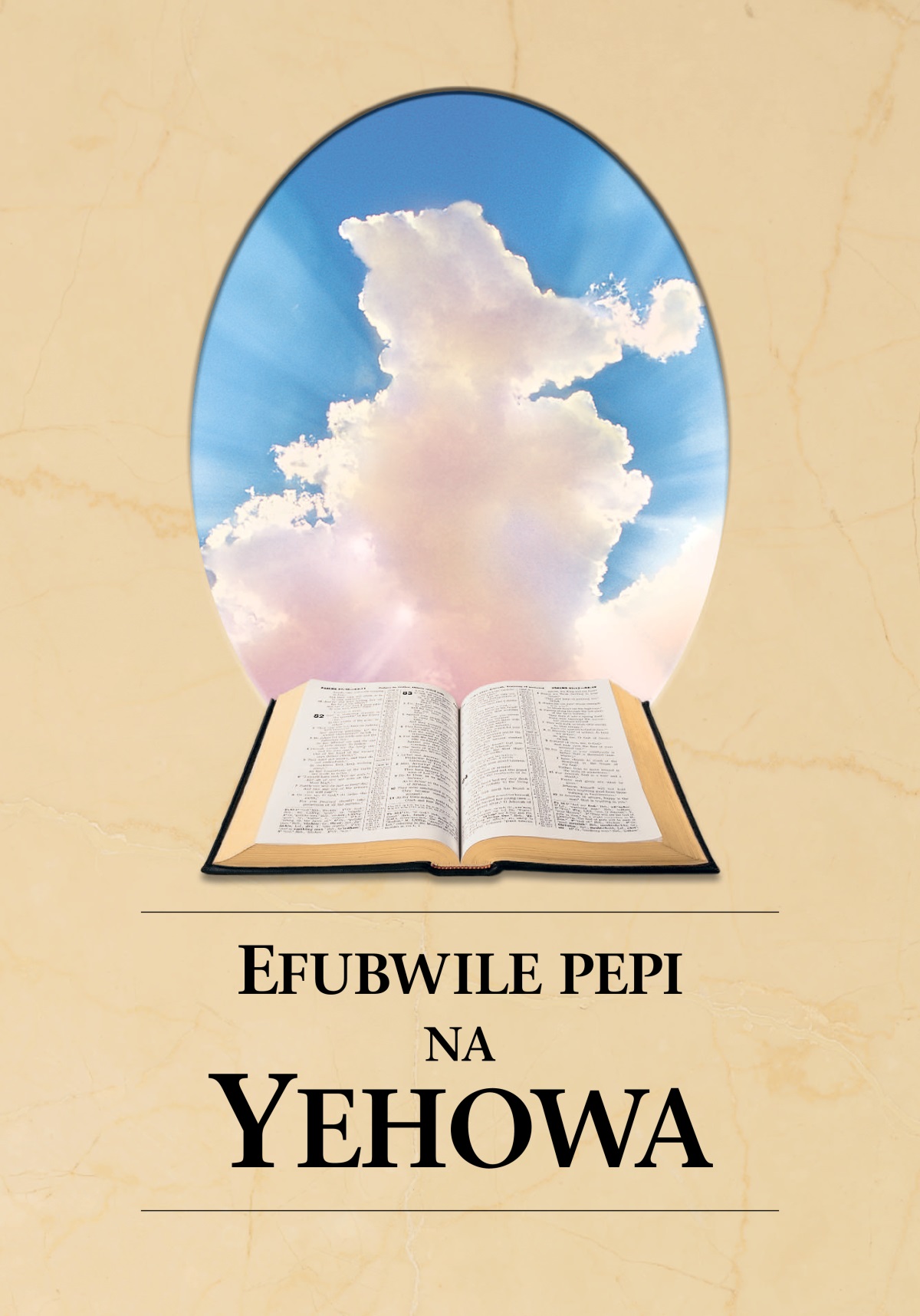 Mukanda Efubwile pepi na Yehowa. Bible mubuule na nsembwe ya nguba ayipenyapenya mu makumbi.