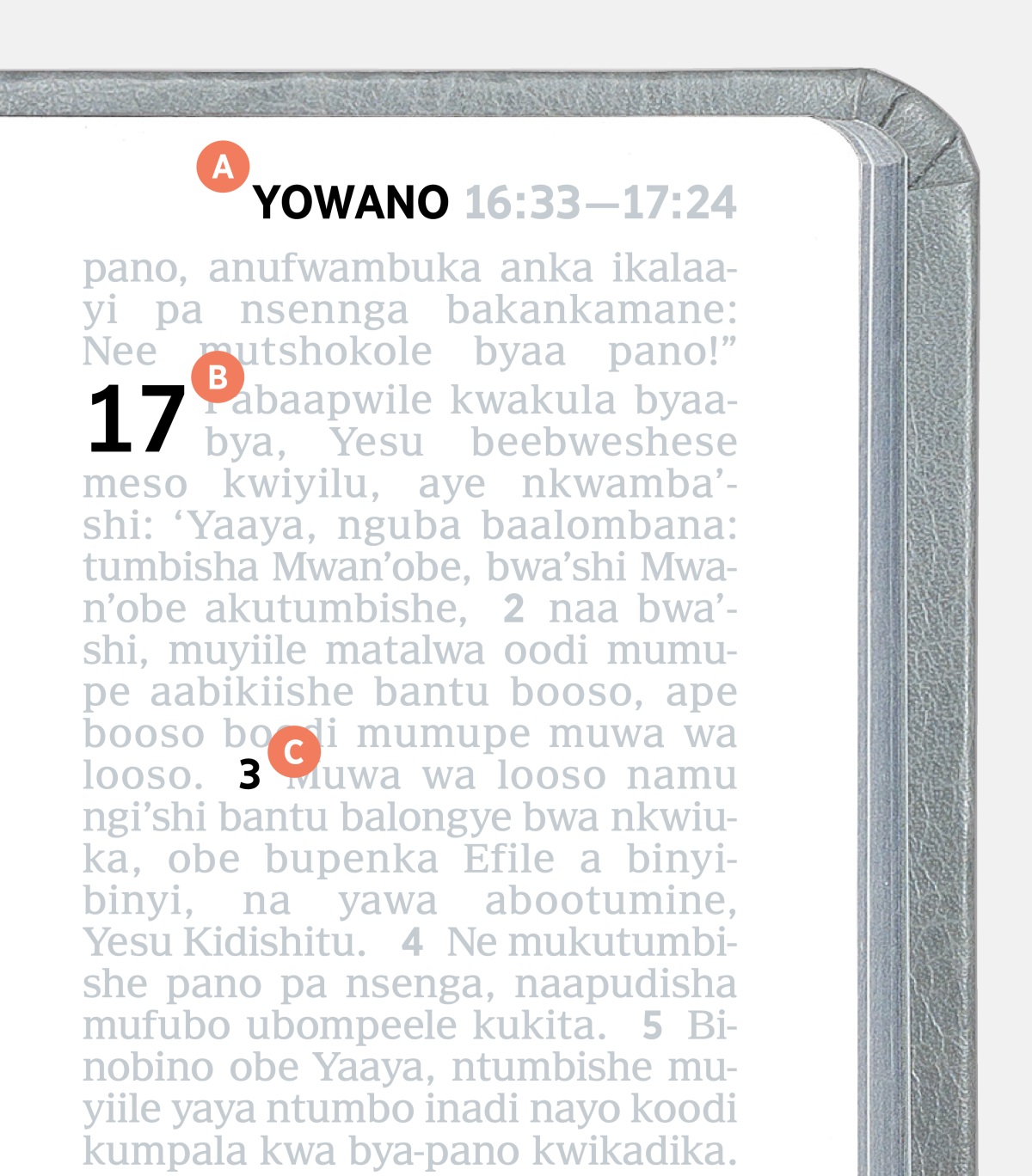 Maleta A, B, na C aalesha esaki dia mu Bible.