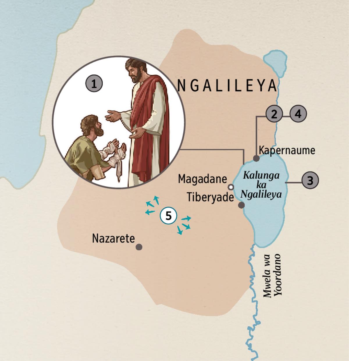 Yesu baadi apasha bantu mu kibundji kya Ngalileya