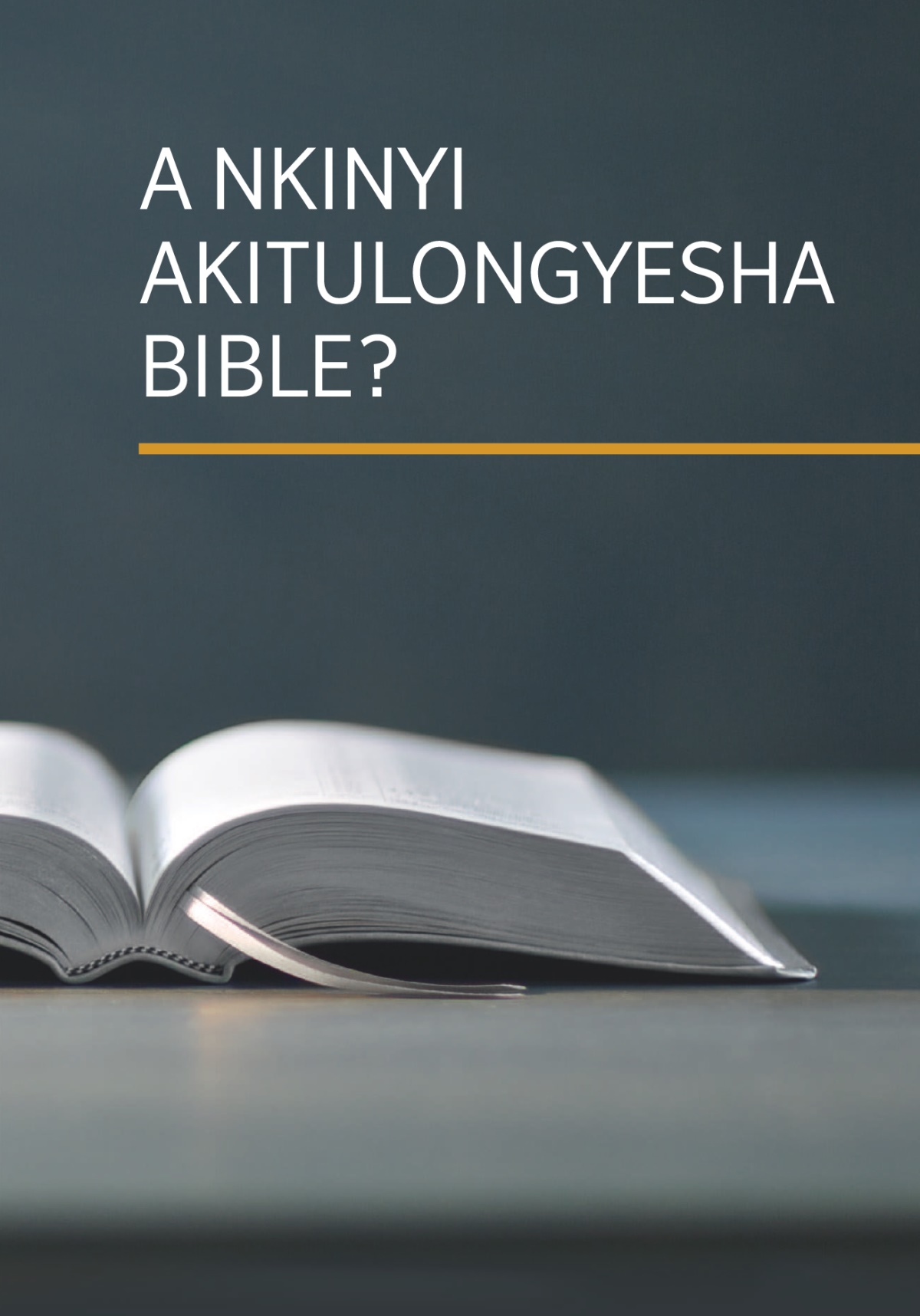 Mukanda wa ‘A Nkinyi Akitulongyesha Bible?’