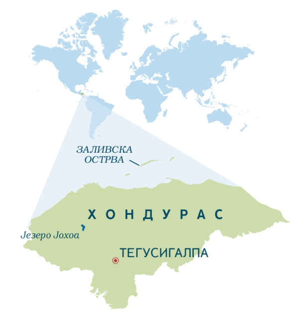 Географска карта Хондураса