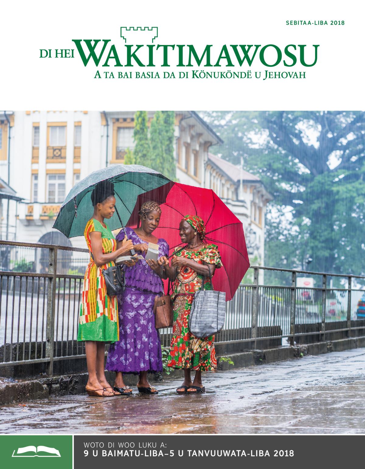 Di Hei Wakitimawosu u lei soni a komakandi u sebitaa-liba 2018