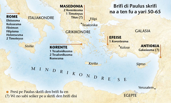 Karta fu den presi pe Paulus skrifi den brifi fu en