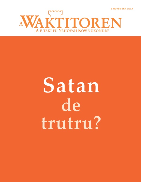 Kafti fu a Waktitoren tijdschrift, november 2014 | Satan de trutru?