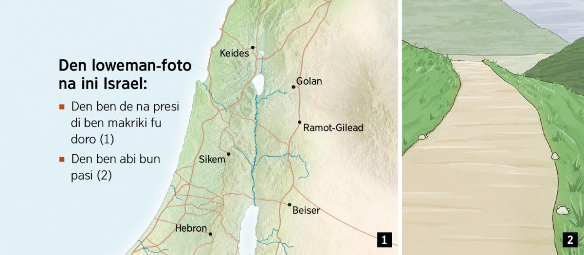 Wan karta di e sori pe den siksi loweman-foto ben de na ini Israel èn wan pasi di ben bun
